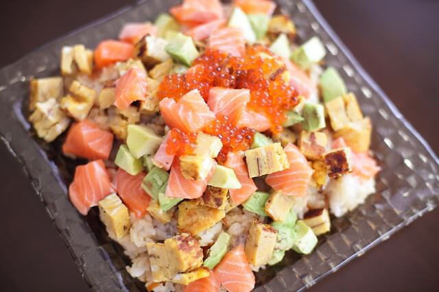 【501Kcal】おもてなしに！そら豆＆海鮮de春の彩りちらし寿司-ダイエットレシピ